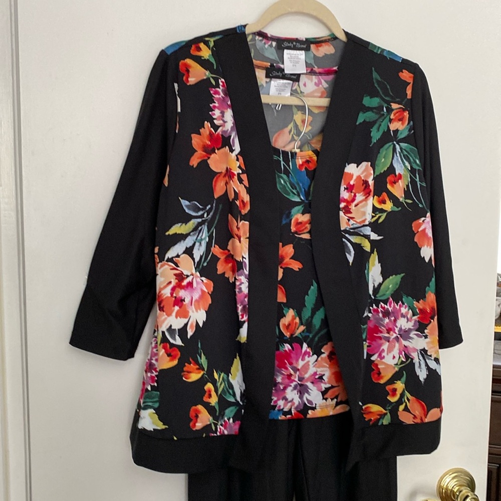 Slinky Brand Three-piece set. Pants, tank top, jacket. Size PS.  New.